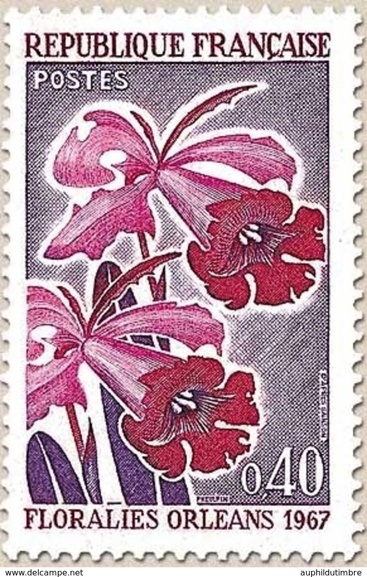 Floralies D'Orléans. Orchidées 40c. Rouge, Rose Et Violet Y1528 - Neufs