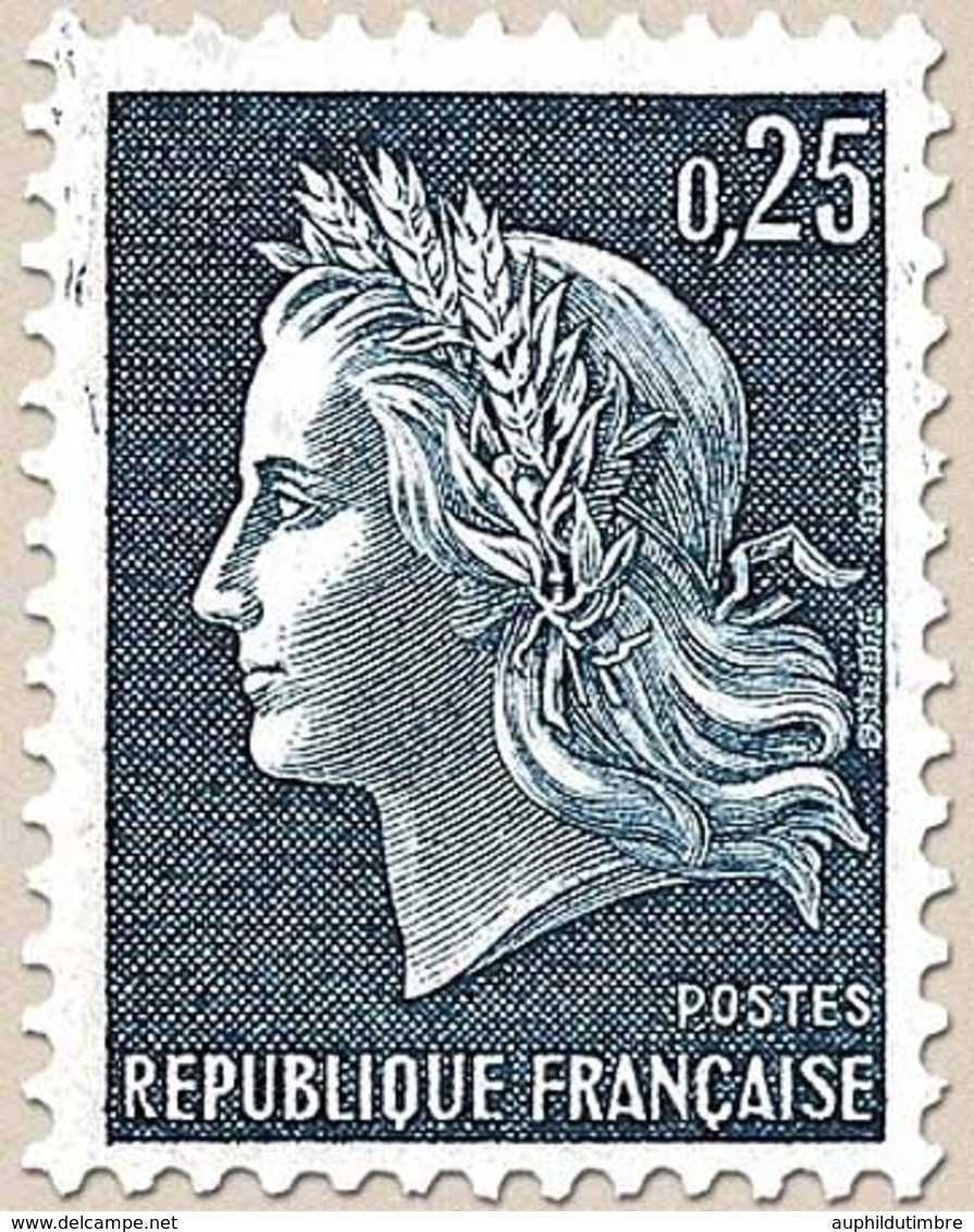 Type Marianne De Cheffer (I) 25c. Bleu Y1535 - Neufs