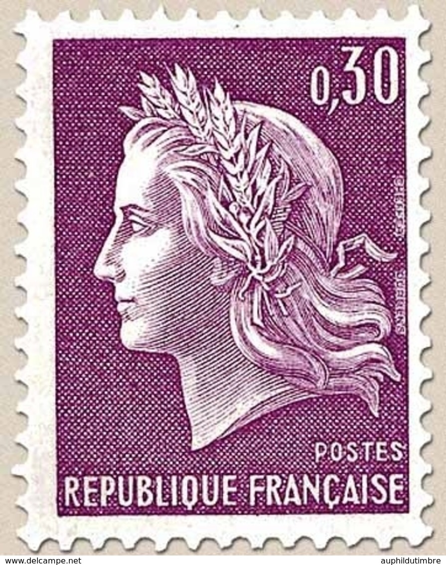 Type Marianne De Cheffer (I) 30c. Lilas Y1536 - Unused Stamps