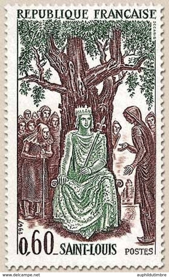 Grands Noms De L'Histoire. Louis IX (Saint Louis) (1214-1270) 60c. Brun-rouge Et Vert Foncé Y1539 - Neufs