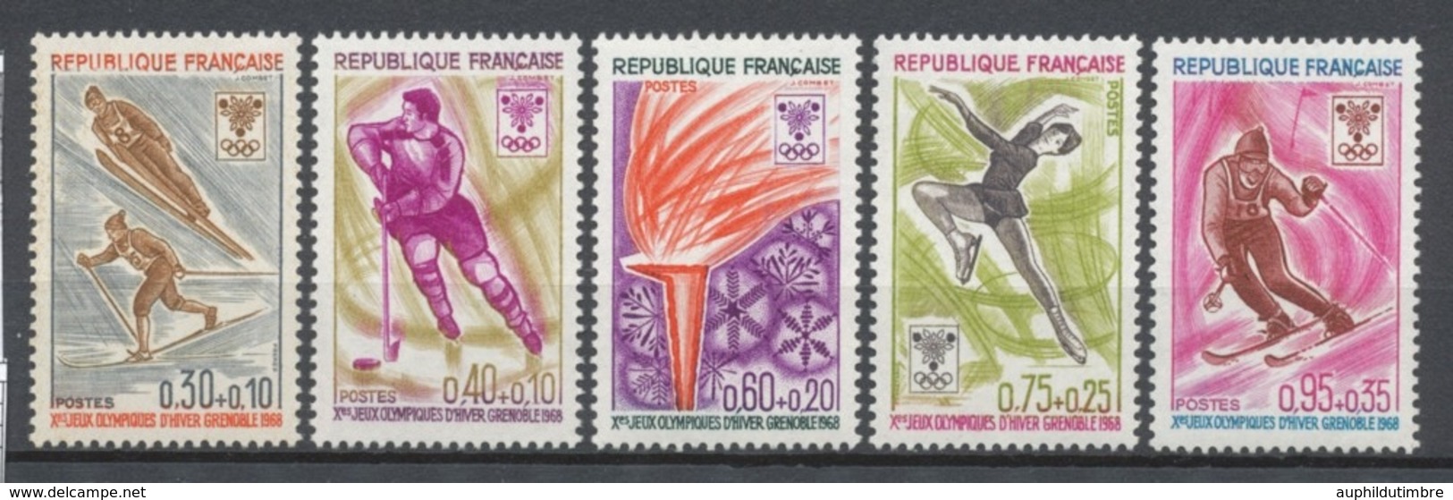 Série Jeux Olympiques D'hiver, à Grenoble. 5 Valeurs Y1547S - Unused Stamps