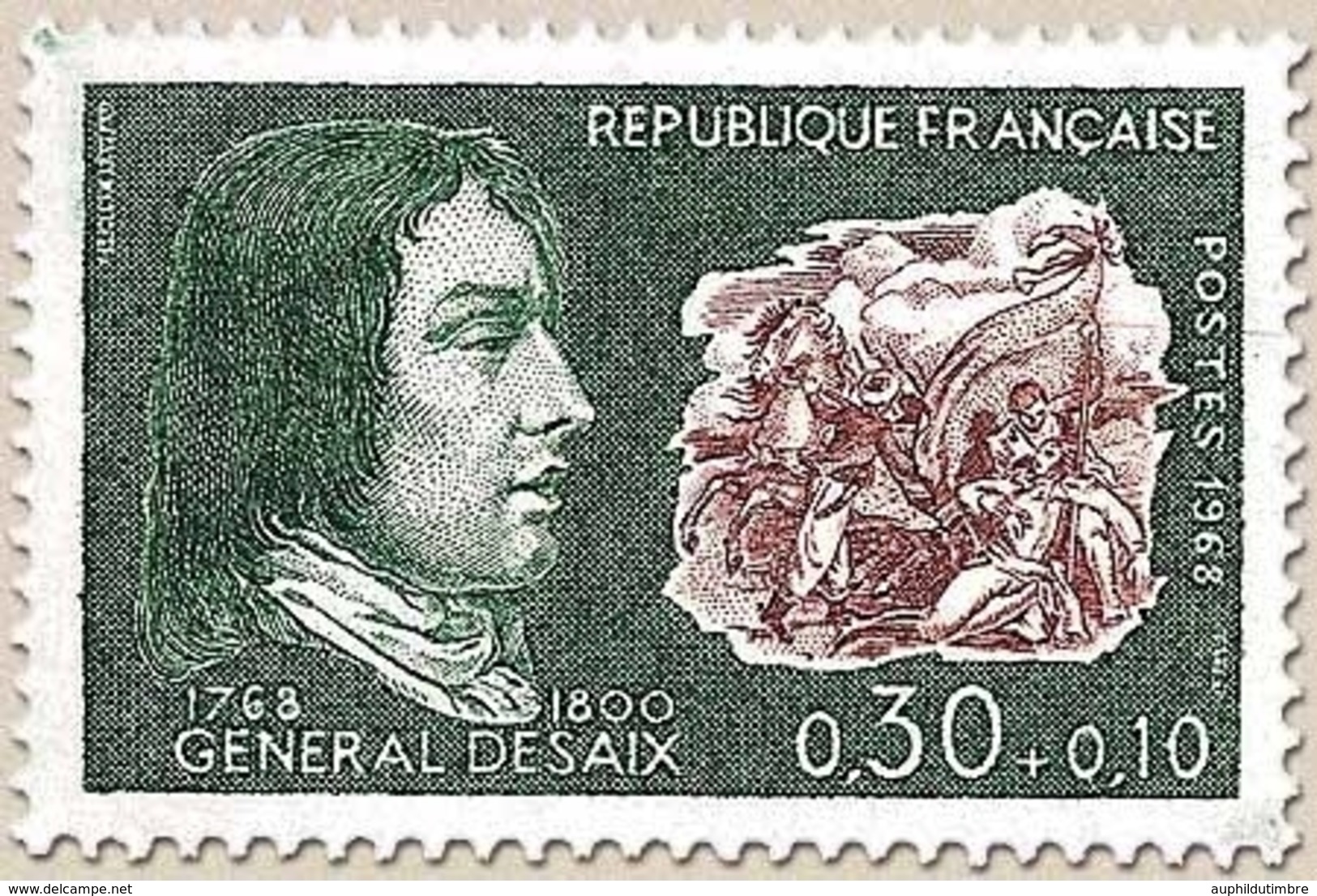 Célébrités. Général Louis-Charles-Antoine Desaix De Veygoux (1768-1800) 30c. + 10c. Vert Et Brun-carmin Y1551 - Neufs