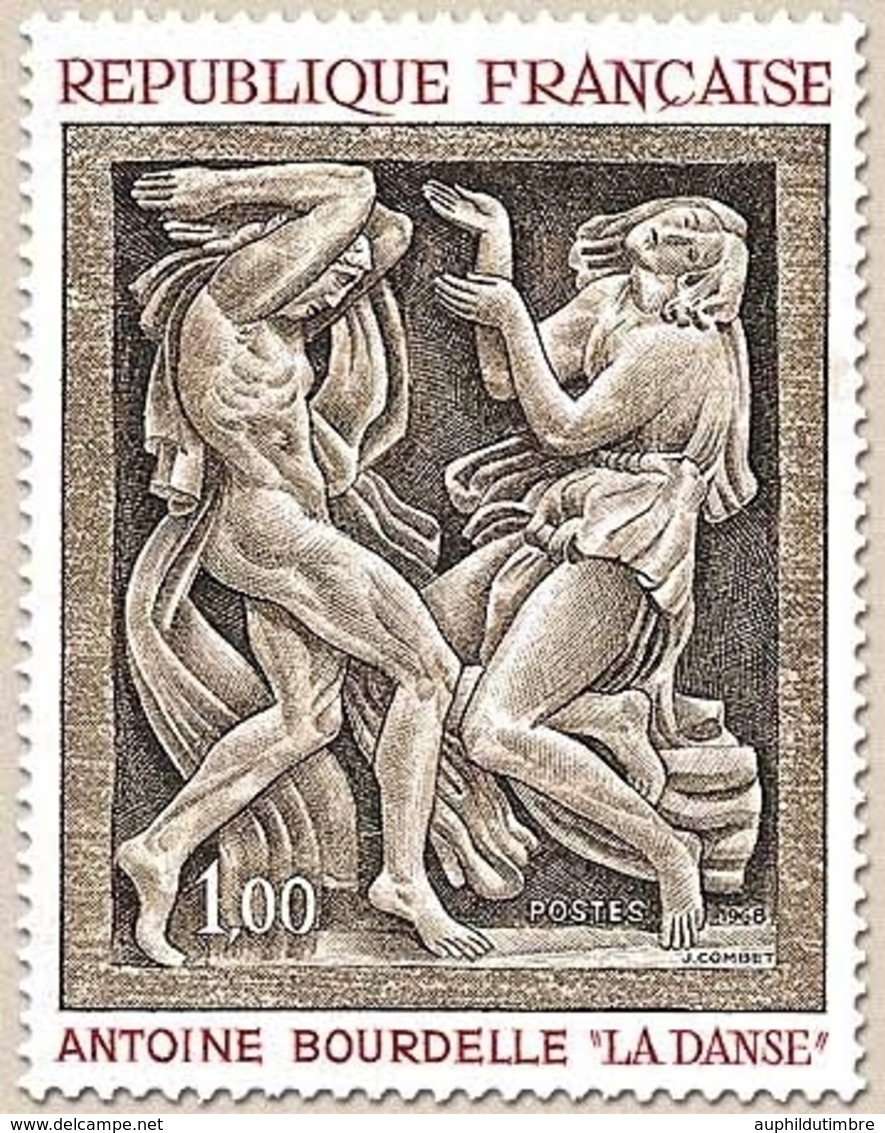 Oeuvres D'art. La Danse, D'Antoine Bourdelle (1861-1929) 1f. Olive Et Rouge Y1569 - Nuovi
