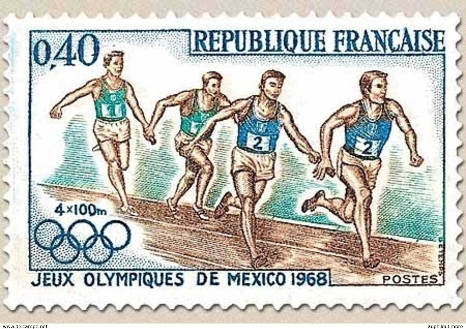 Jeux Olympiques De Mexico. 40c. Bleu, Brun Et Vert Y1573 - Nuovi