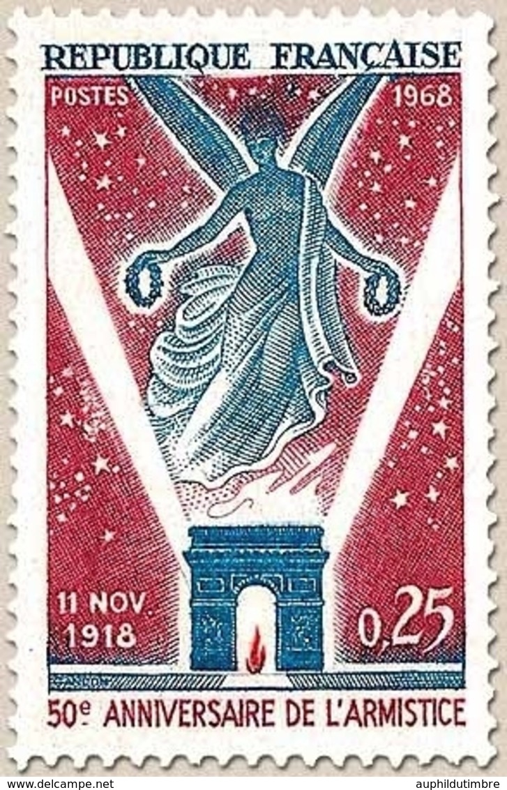 Cinquantenaire De L'Armistice Du 11 Novembre. 25c. Carmin Et Bleu Y1576 - Nuovi