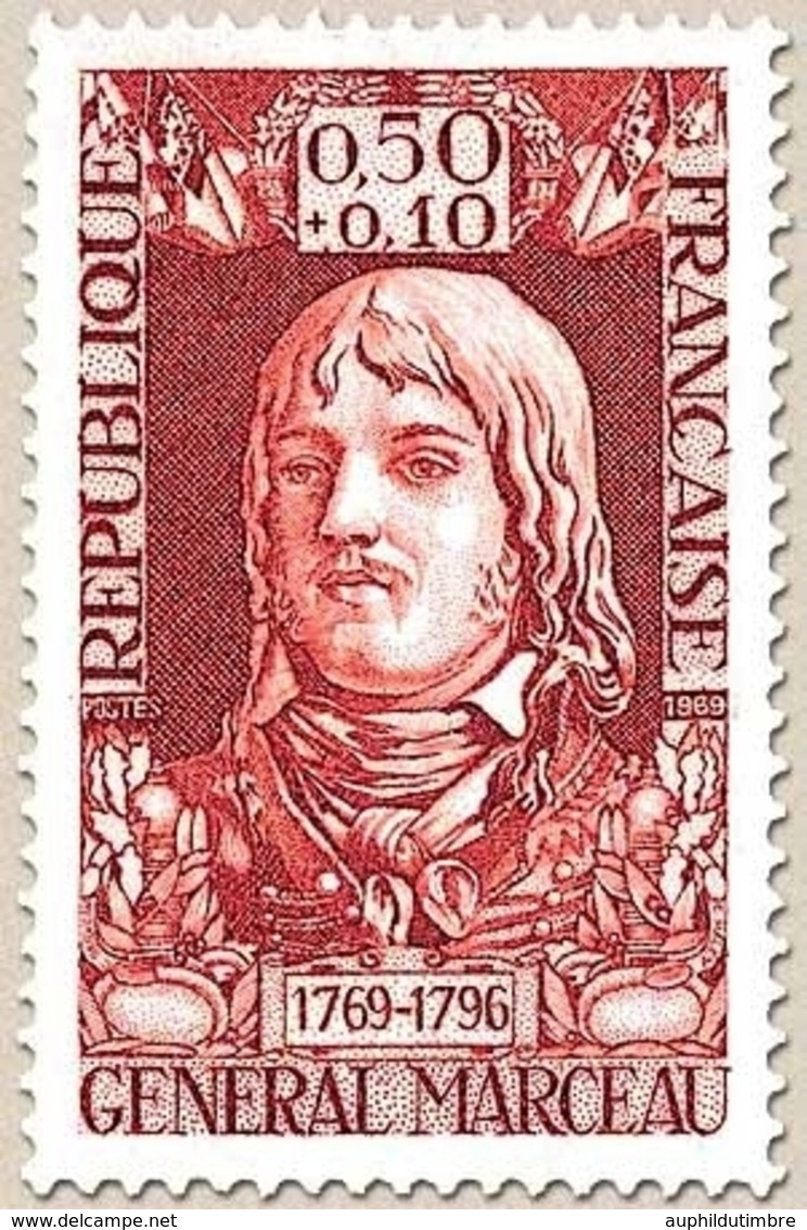 Célébrités Du XVIIIe Au XXe Siècles. Général François, Séverin, Marceau Desgravier, Dit Marceau 50c. + 10c. Y1591 - Unused Stamps