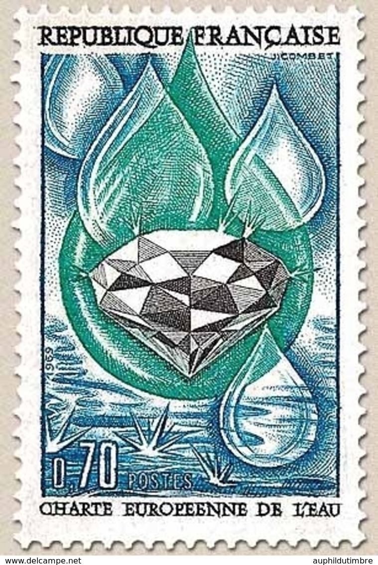 Charte Européenne De L'eau. 70c. Bleu, émeraude Et Noir Y1612 - Unused Stamps