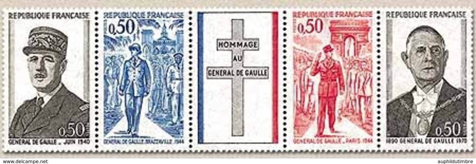 Anniversaire De La Mort Du Général De Gaulle. La Bande Entière Y1698A - Nuevos