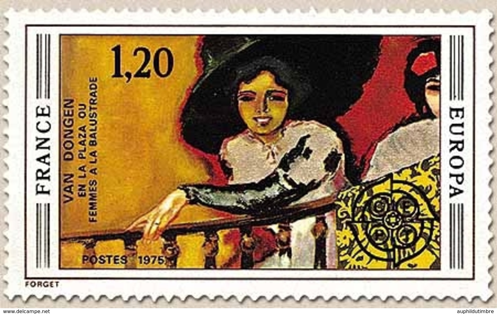 Europa. Tableaux. En La Plaza, Femme à La Balustrade, De Van Dongen (1877-1968)  1f.20 Polychrome Y1841 - Unused Stamps
