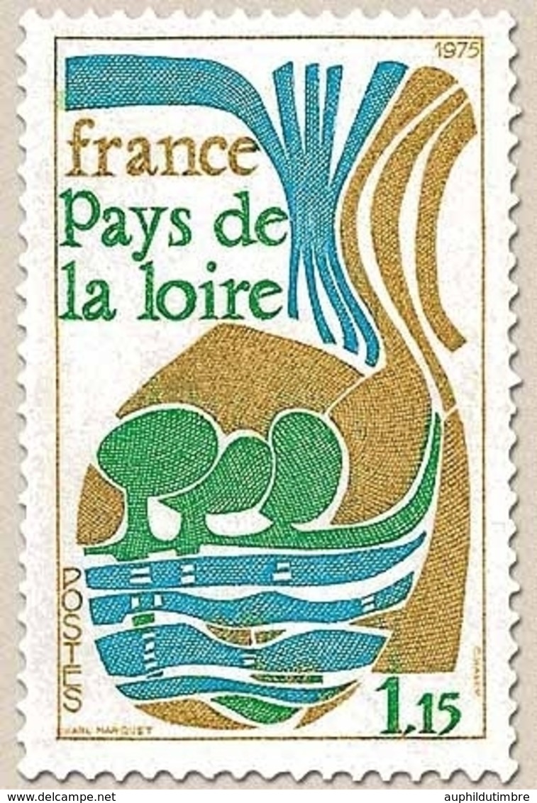 Régions. Pays De La Loire. 1f.15 Bistre-olive, Turquoise Et émeraude Y1849 - Unused Stamps