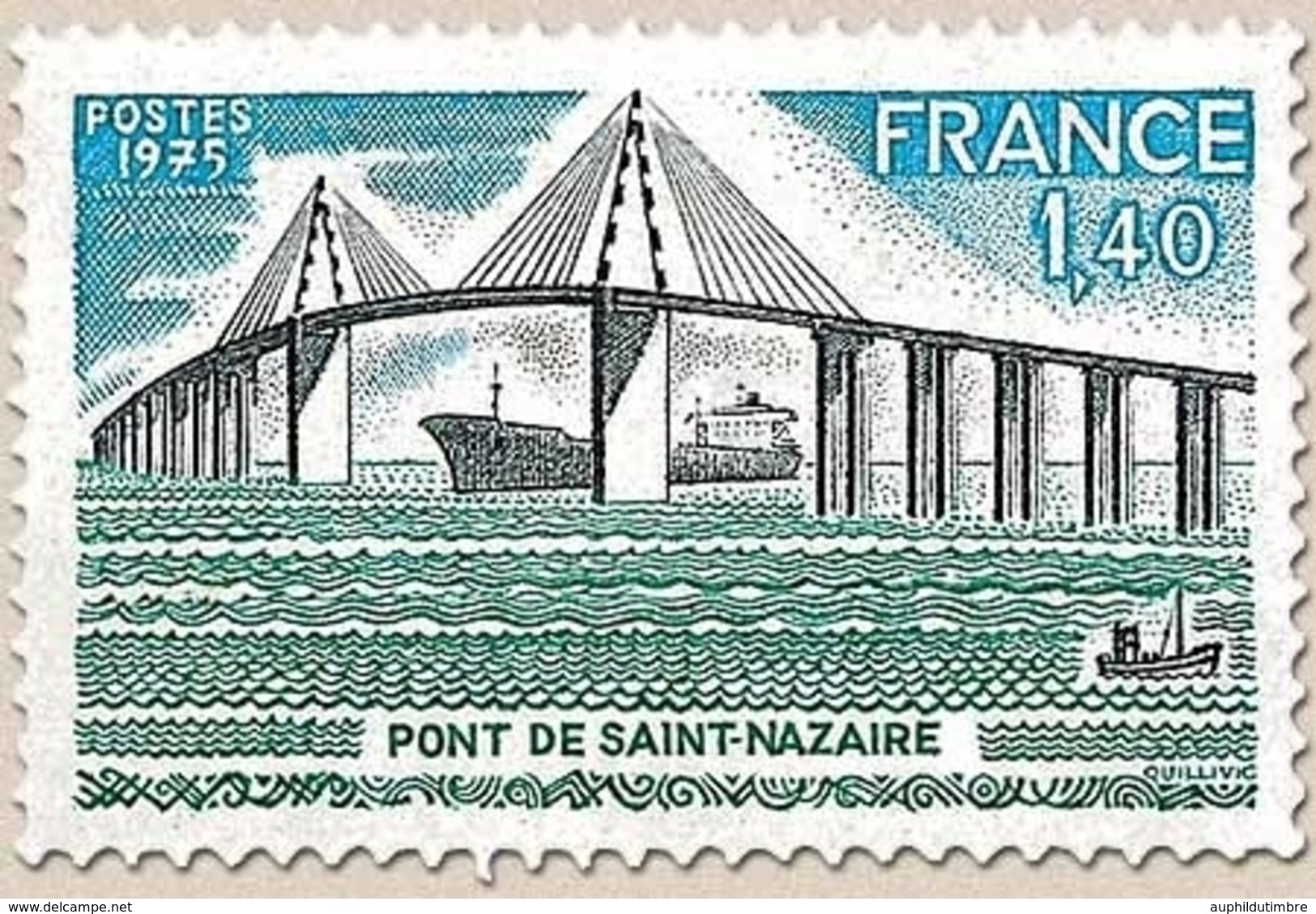 Pont De Saint-Nazaire. 1f.40 Turquoise, Vert-bleu Et Noir Y1856 - Neufs