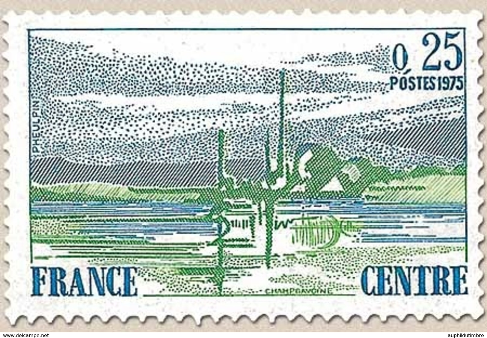 Régions. Centre. 25c. Bleu, Vert-jaune Et Vert Y1863 - Neufs