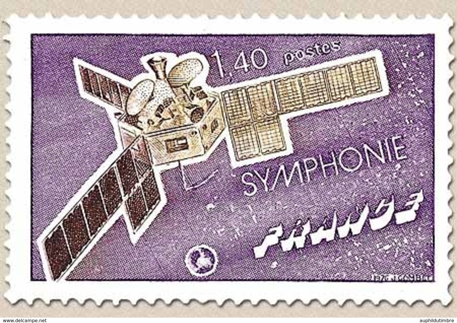 Satellite Symphonie 1f.40 Violet Et Brun-violet Y1887 - Unused Stamps