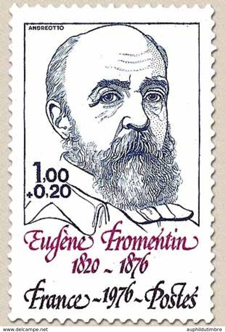 Personnages Célèbres. Au Profit De La Croix-Rouge. Eugène Fromentin 1f. + 20c. Y1897 - Unused Stamps