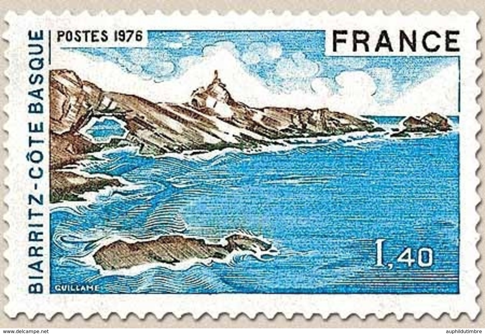 Série Touristique. Biarritz-Côte Basque 1f.40 Brun, Bleu Et Olive Y1903 - Unused Stamps