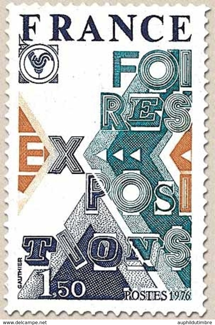 Foires Expositions. 1f.50 Bleu-noir, Vert-bleu Et Ocre Y1909 - Ungebraucht