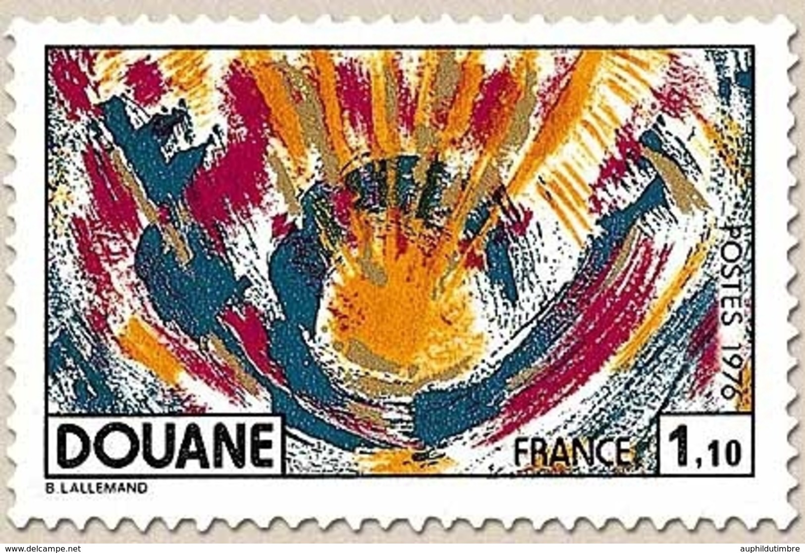Douane. Héliogravure. 1f.10 Polychrome Et Or Y1912 - Neufs
