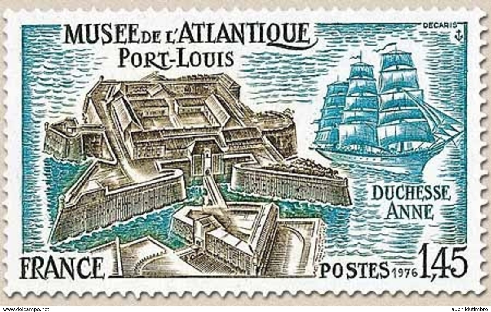 Port-Louis (Morbihan). Musée De L'Atlantique. Vue Aérienne Et Trois-mâts Duchesse Anne. 1f.45 Y1913 - Unused Stamps