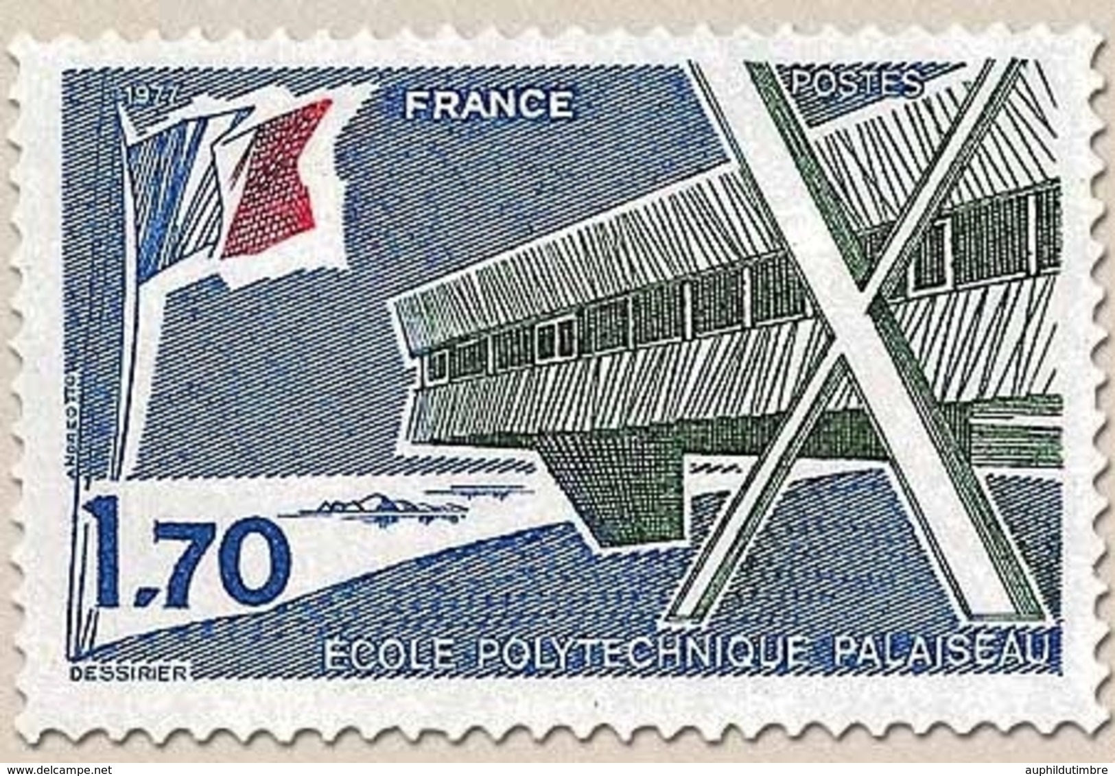 École Polytechnique De Palaiseau. 1f.70 Vert-noir, Outremer Et Rouge Y1936 - Unused Stamps