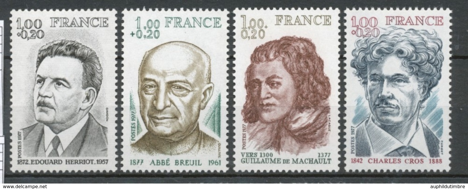 Série Personnages Célèbres. 4 Valeurs Y1956S - Nuevos