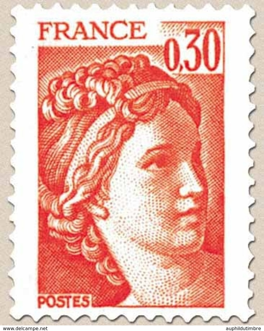 Type Sabine, Tirée D'une Oeuvre Du Peintre Louis David. 1re Série. 30c. Orange Y1968 - Nuevos