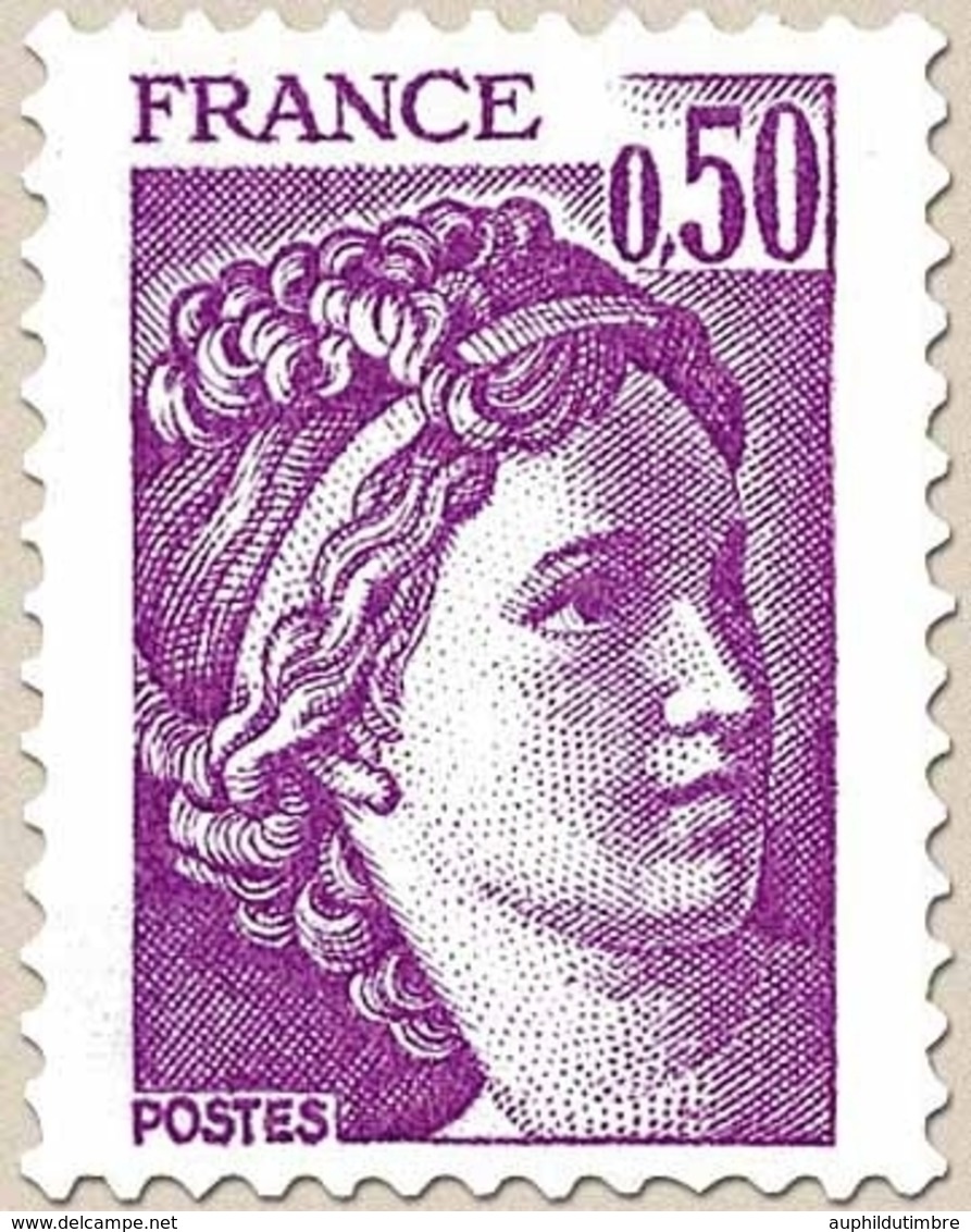 Type Sabine, Tirée D'une Oeuvre Du Peintre Louis David. 1re Série. 50c. Violet Y1969 - Unused Stamps