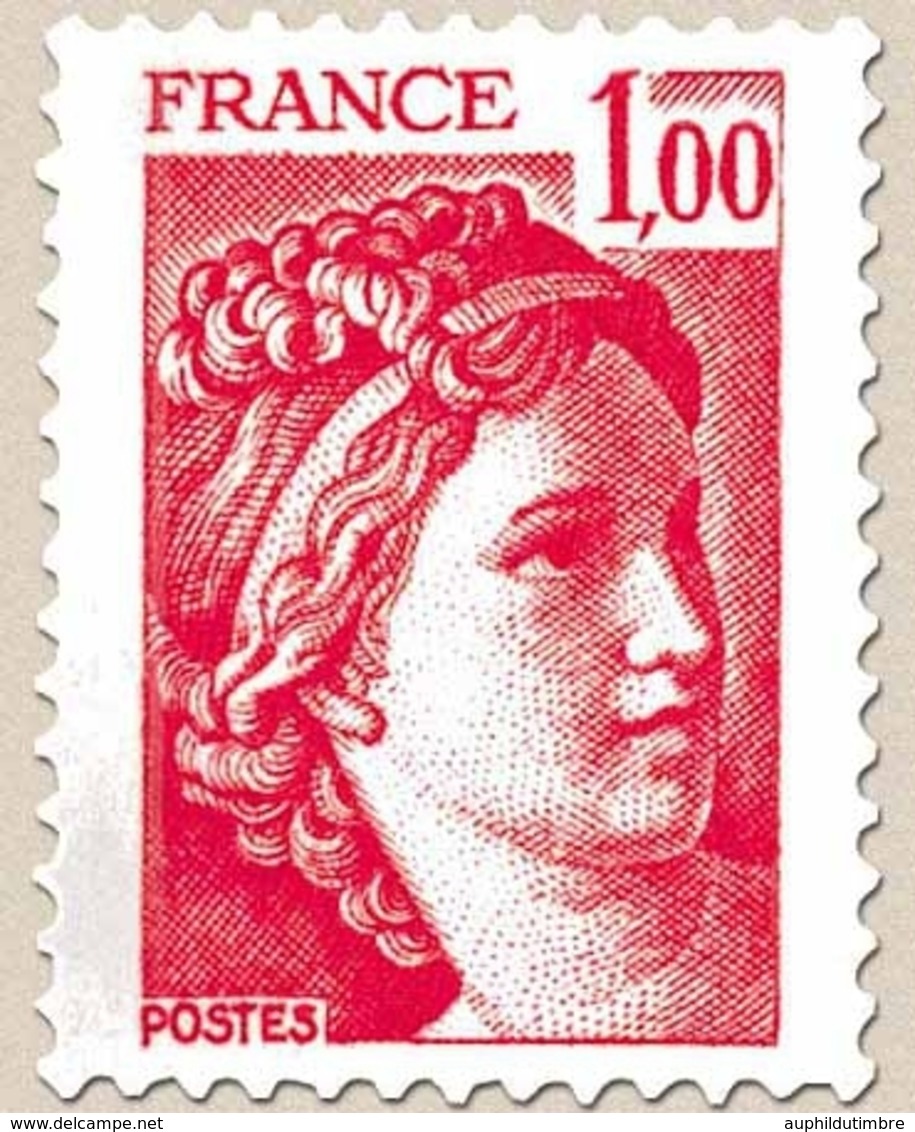 Type Sabine, Tirée D'une Oeuvre Du Peintre Louis David. 1re Série. 1f. Rouge Y1972 - Ungebraucht