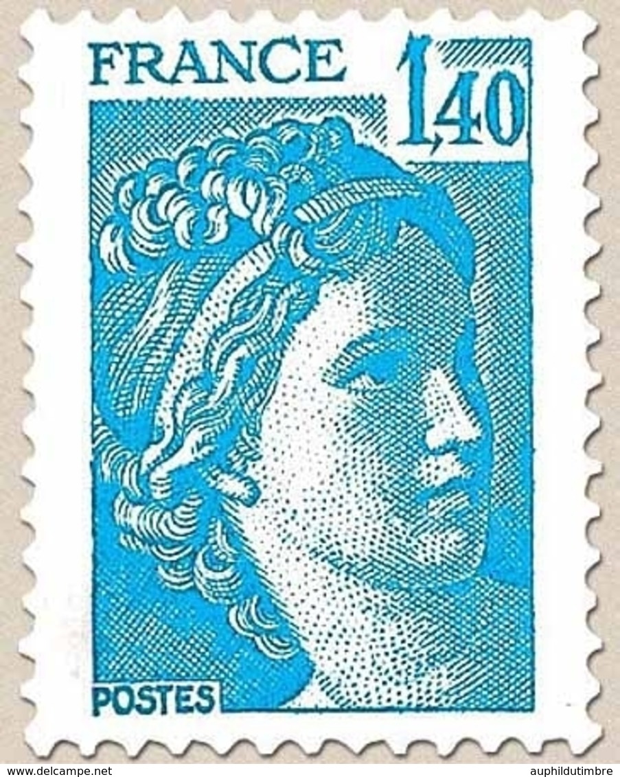 Type Sabine, Tirée D'une Oeuvre Du Peintre Louis David. 1re Série. 1f.40 Bleu Y1975 - Nuevos