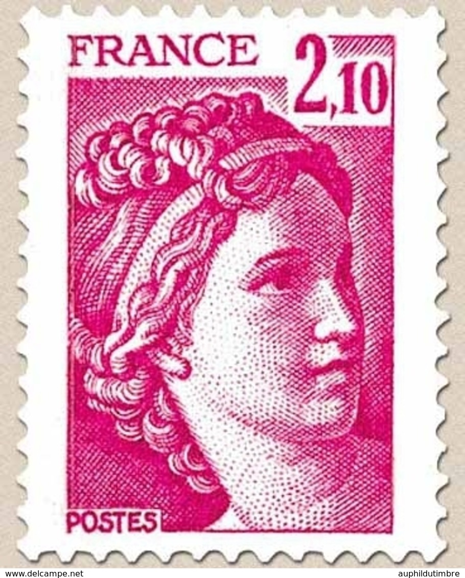Type Sabine, Tirée D'une Oeuvre Du Peintre Louis David. 1re Série. 2f.10 Rose Carminé Y1978 - Neufs