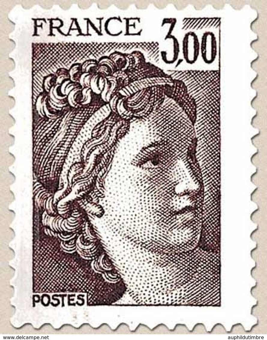 Type Sabine, Tirée D'une Oeuvre Du Peintre Louis David. 1re Série. 3f. Brun Y1979 - Unused Stamps