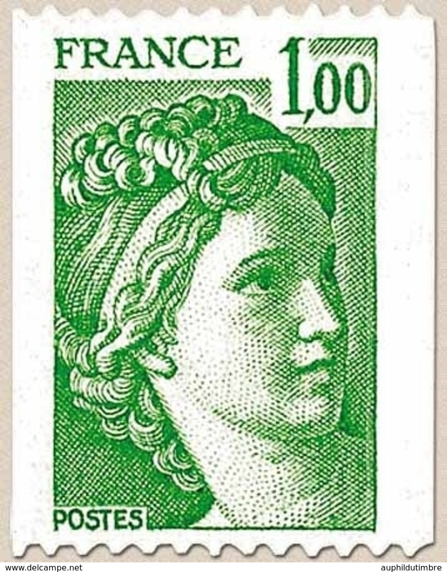 Type Sabine, Tirée D'une Oeuvre Du Peintre Louis David. 1re Série. 1f. Vert Y1981A - Neufs