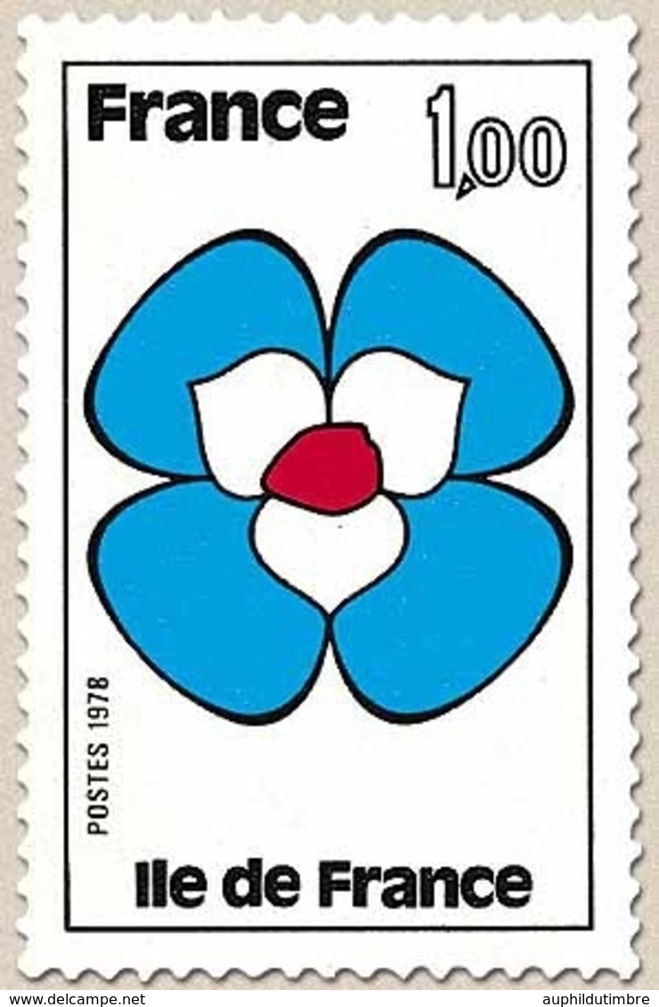 Régions. Ile-de-France. 1f. Noir, Bleu Et Rouge Y1991 - Neufs