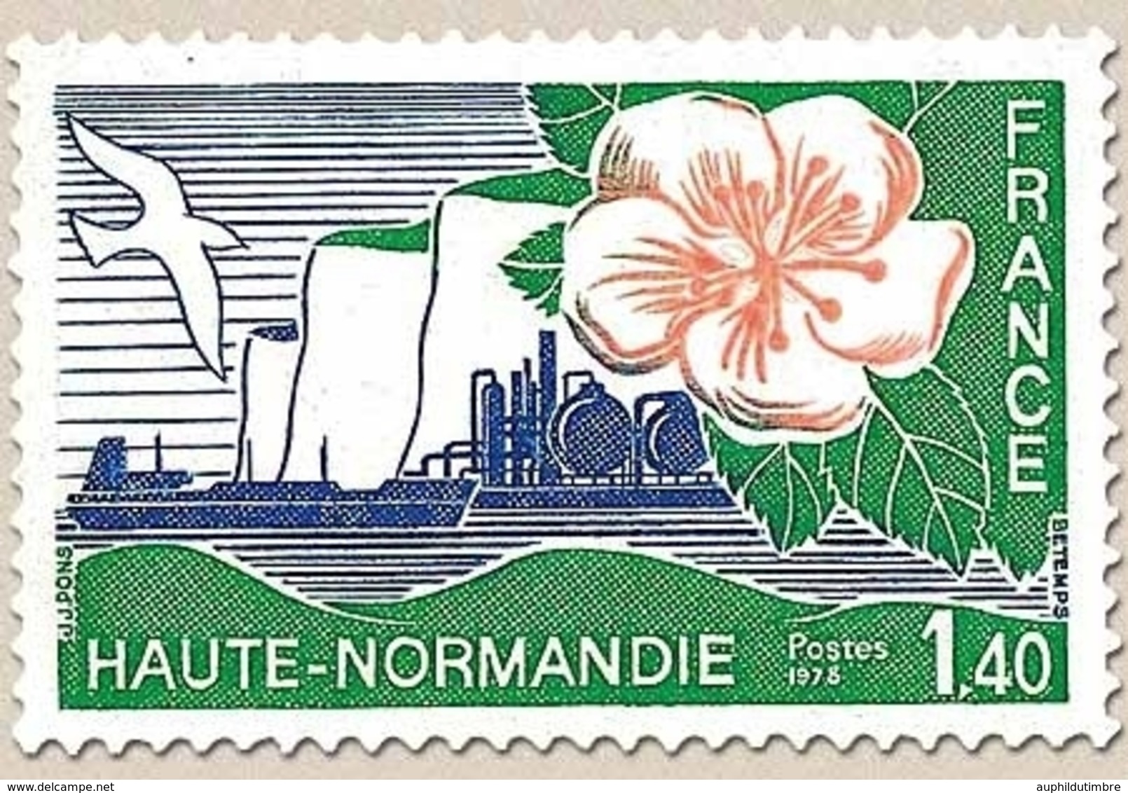 Régions. Haute-Normandie. 1f.40 Vert, Outremer Et Orange Y1992 - Neufs