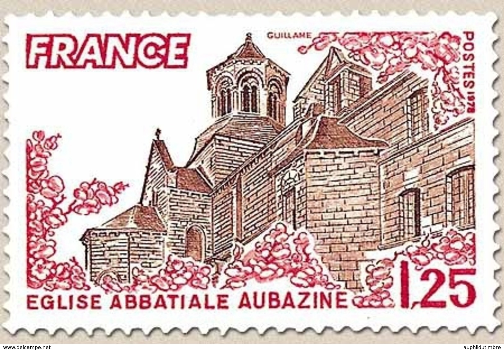 Série Touristique. Eglise Abbatiale Aubazine 1f.25 Carmin Et Brun-rouge Y2001 - Nuovi