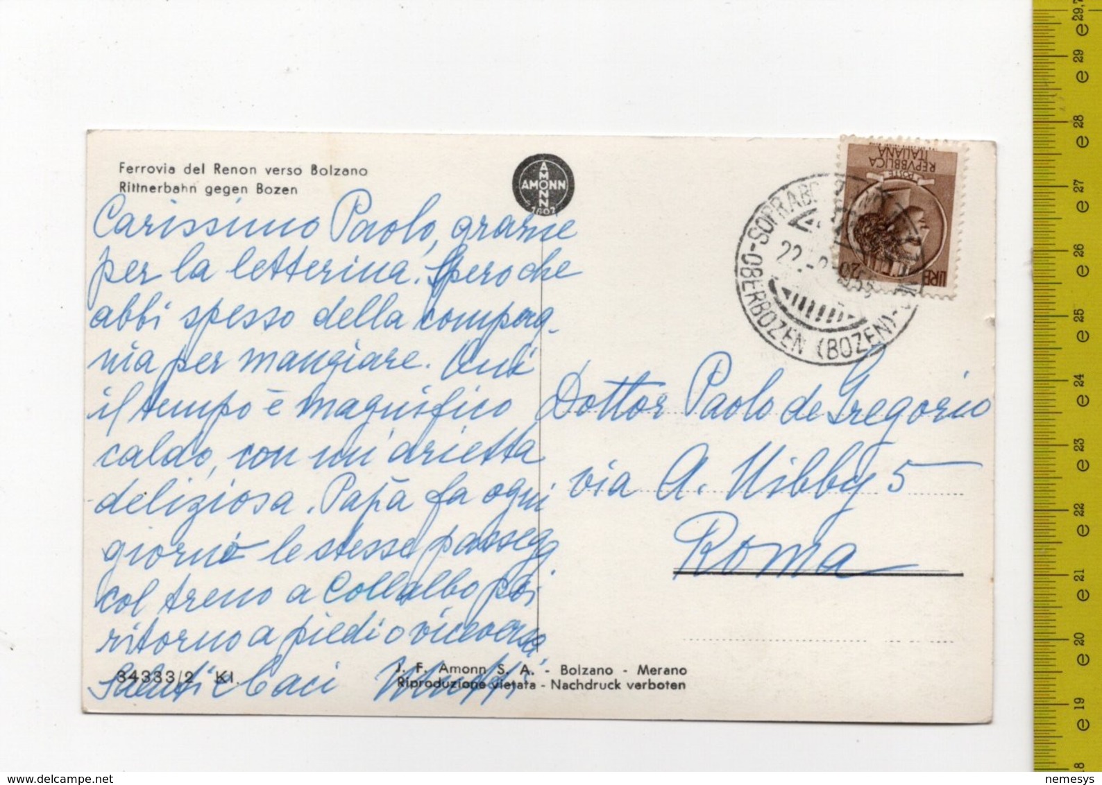 1955 FERROVIA Del RENON Verso BOLZANO FP V  SEE 2 SCANS - Bolzano (Bozen)