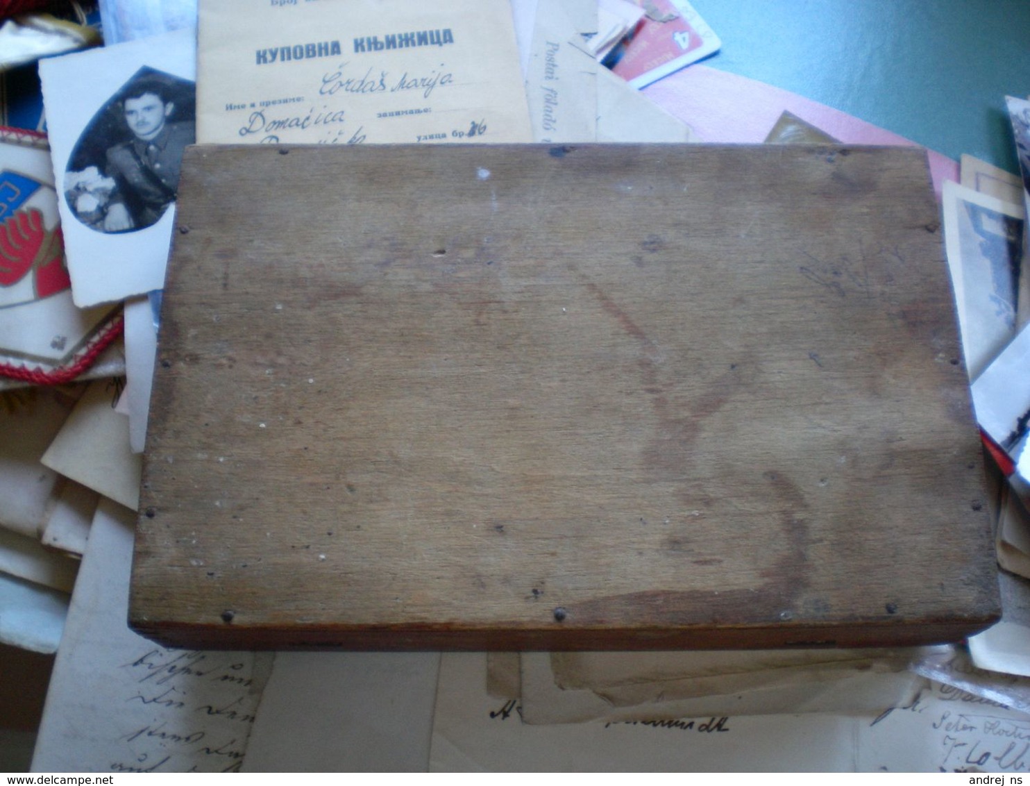 Old Wooden Tobacco Box Patria Schildnadeln Fabrik Marke Gegrundet 1559 - Empty Tobacco Boxes