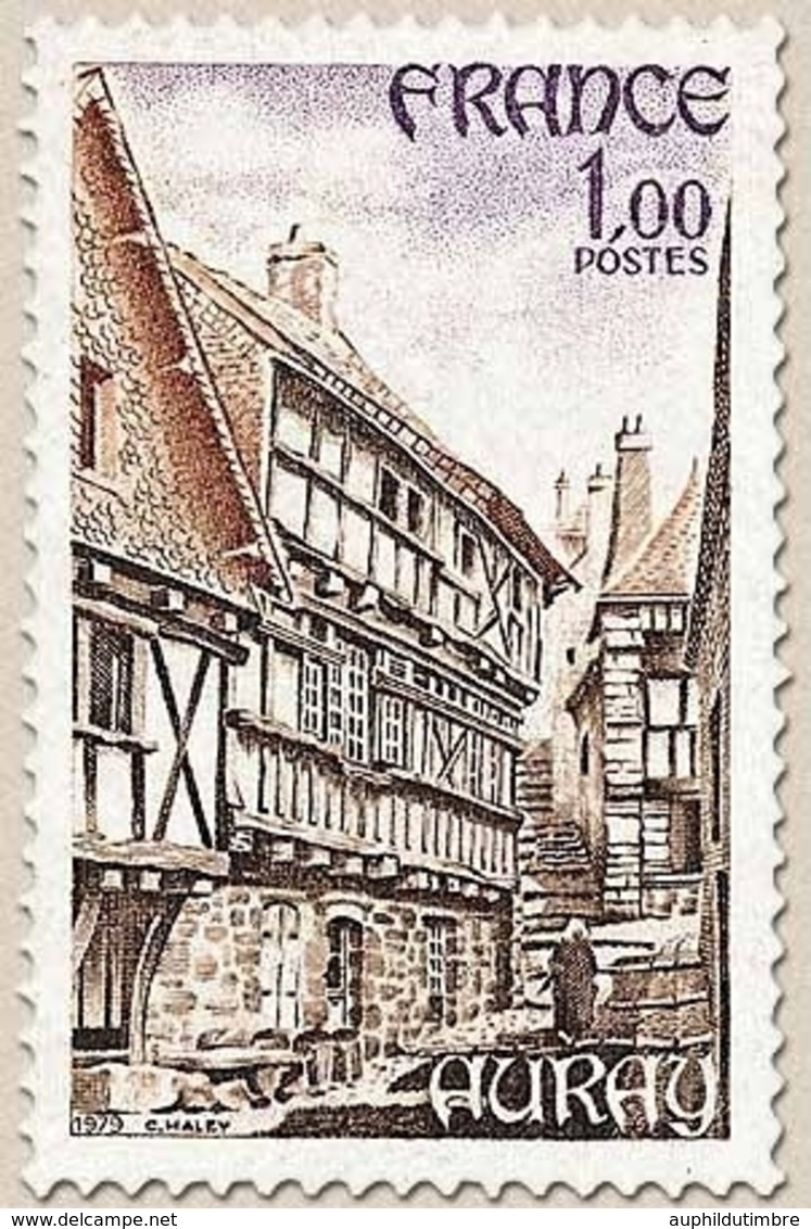 Série Touristique. Auray (Morbihan) 1f. Brun, Bistre Et Violet Y2041 - Unused Stamps