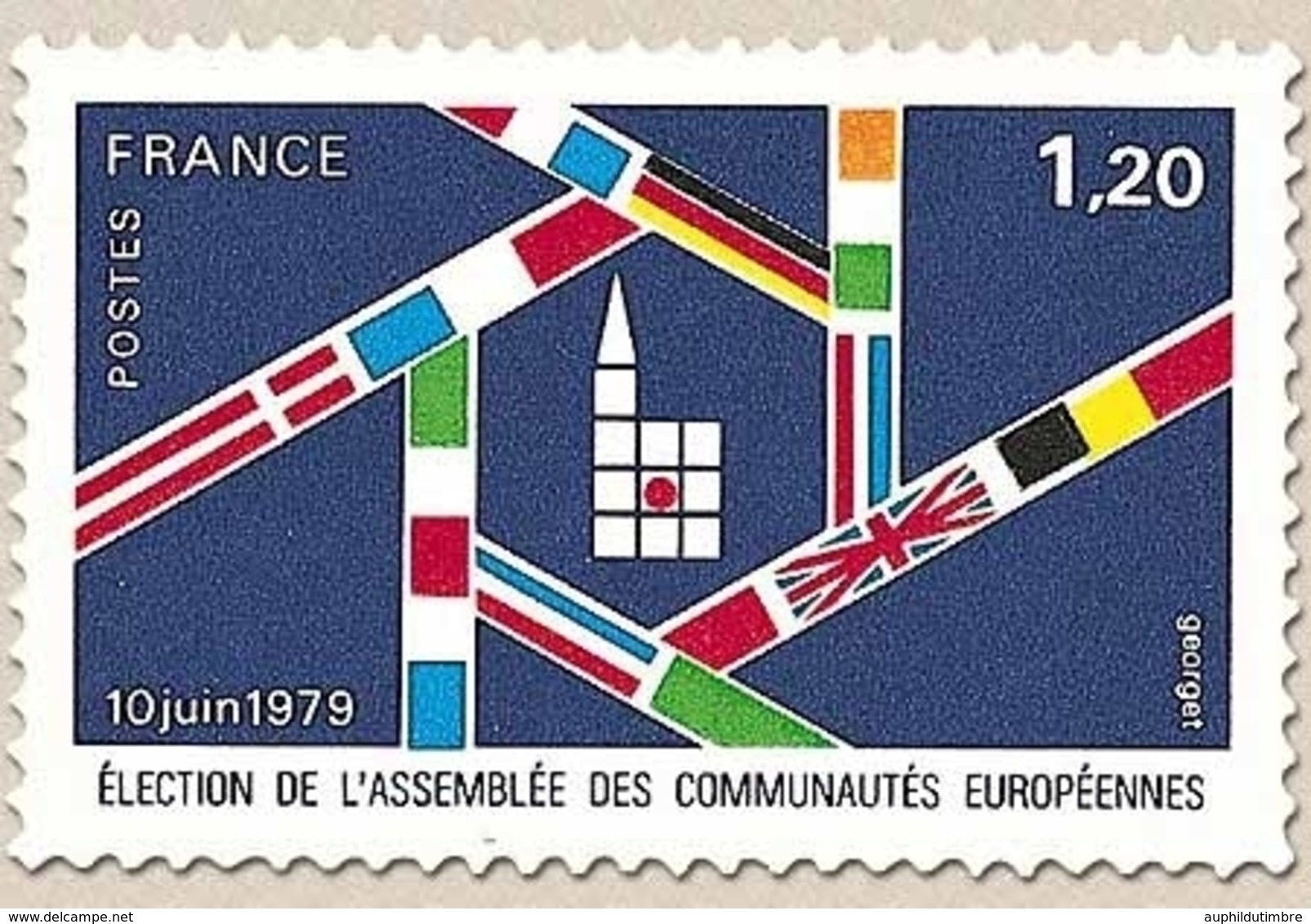 Élection De L'Assemblée Des Communautés Européennes. 1f.20 Multicolore Y2050 - Unused Stamps