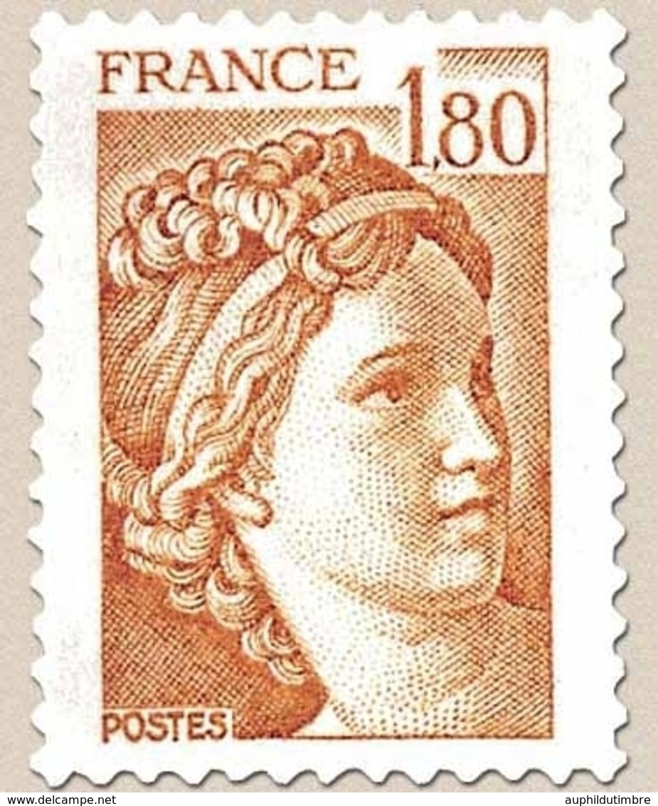 Type Sabine. 1f.80 Ocre Orangé Y2061 - Nuevos