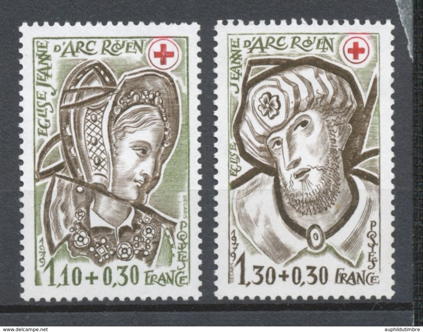 Série Au Profit De La Croix-Rouge. Vitraux De L'église Jeanne D'Arc à Rouen  2 Valeurs Y2071S - Unused Stamps