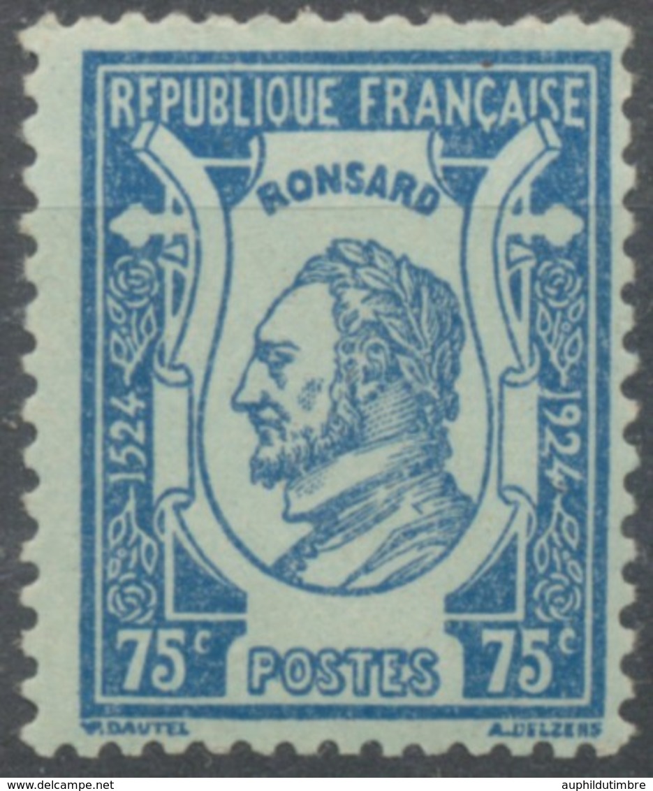 4e Centenaire Naissance Du Poète Pierre De Ronsard 75c. Bleu Sur Azuré Neuf Luxe ** Y209 - Ongebruikt