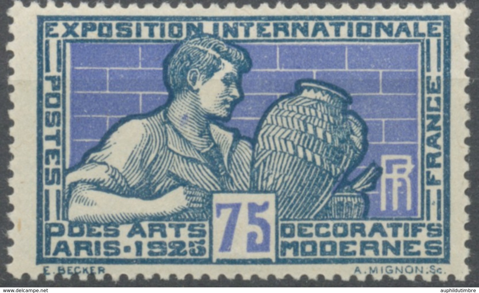 Exposition Internationale Des Arts Décoratifs, à Paris. 75c. Gris Et Outremer (212) Neuf Luxe ** Y214 - Unused Stamps