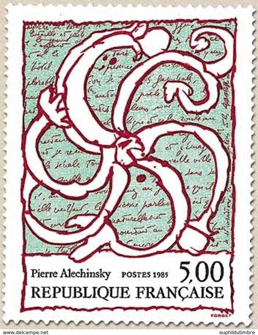 Série Artistique. Œuvre De Pierre Alechinsky. 5f. Vert Clair, Rouge Et Noir Y2382 - Unused Stamps