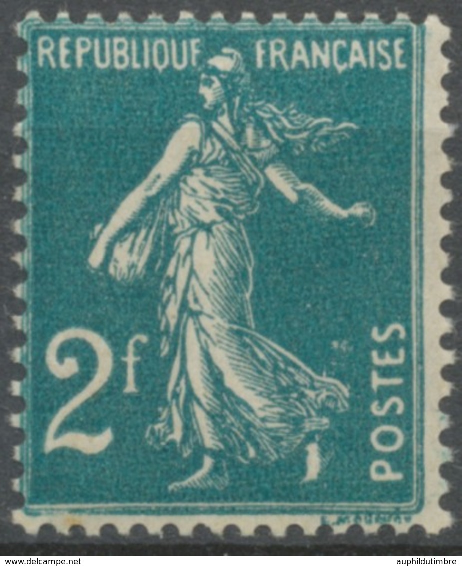 Type Semeuse Fond Plein, Inscriptions Grasses. 2f. Vert-bleu Neuf Luxe ** Y239 - Unused Stamps