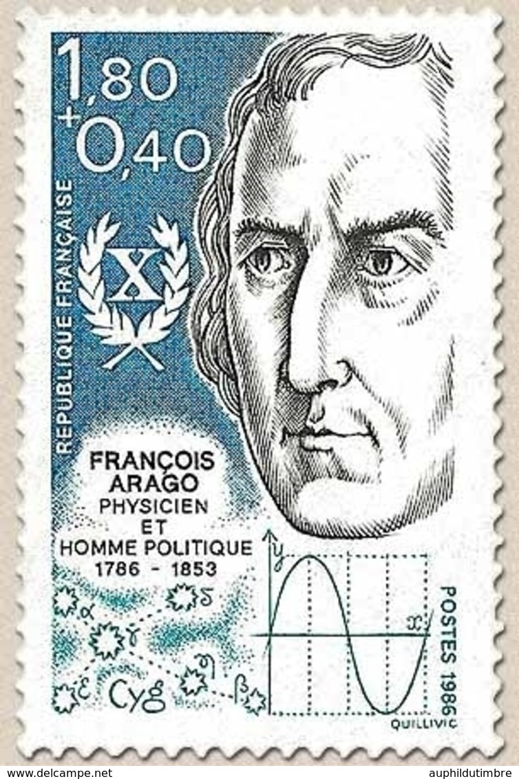 Personnages Célèbres. Physicien, Chimistes Et Ingénieurs. François Arago, Physicien (1786-1853). 1f.80 + 40c. Y2396 - Ongebruikt