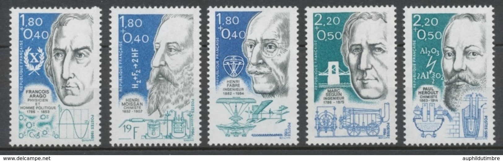 Série Personnages Célèbres. Physicien, Chimistes Et Ingénieurs. 5 Valeurs Y2400S - Unused Stamps
