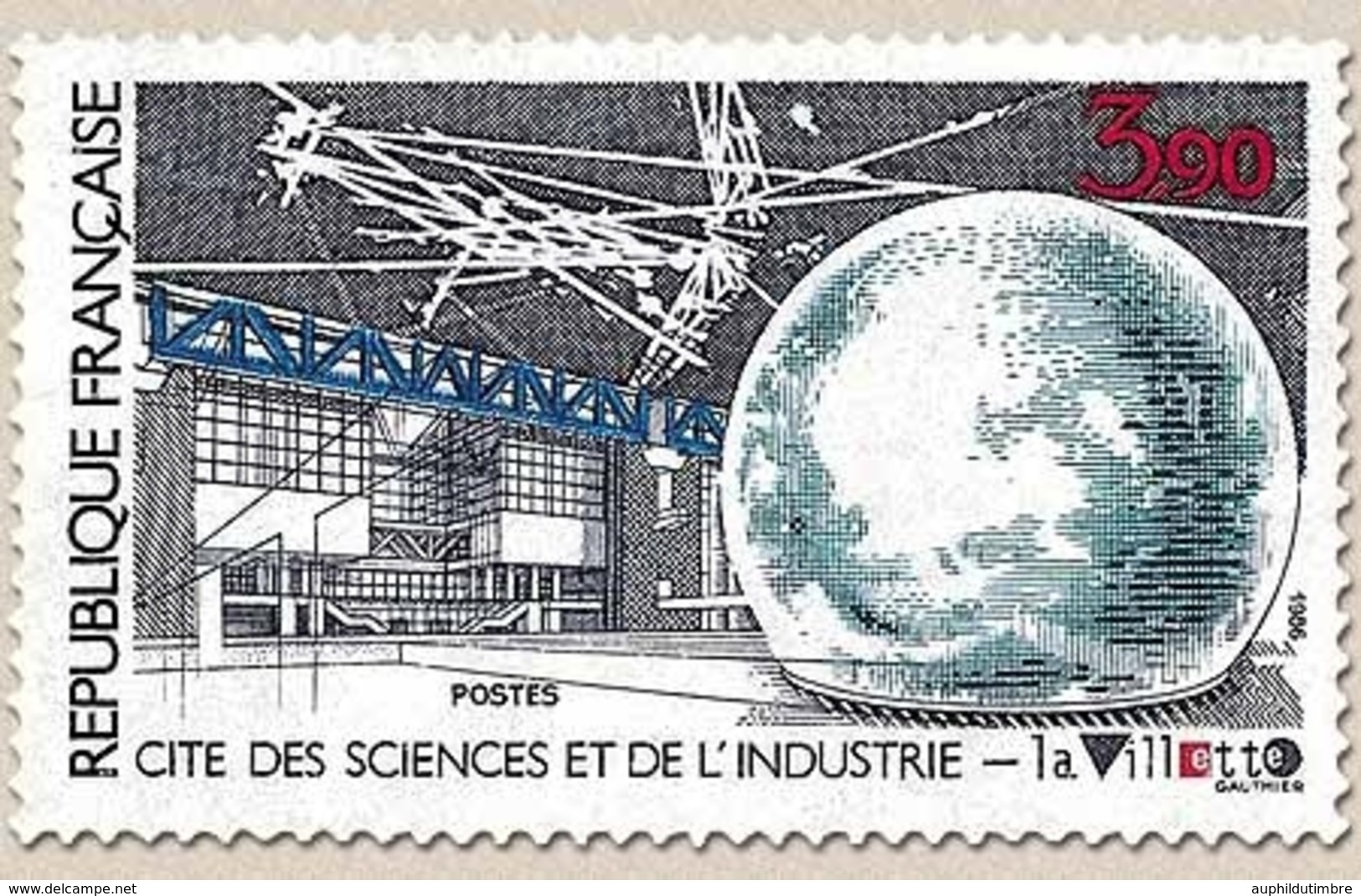 La Villette, Cité Des Sciences Et De L'Industrie. Vue D'une Partie Des Aménagements. 3f.90 Multicolore Y2409 - Unused Stamps