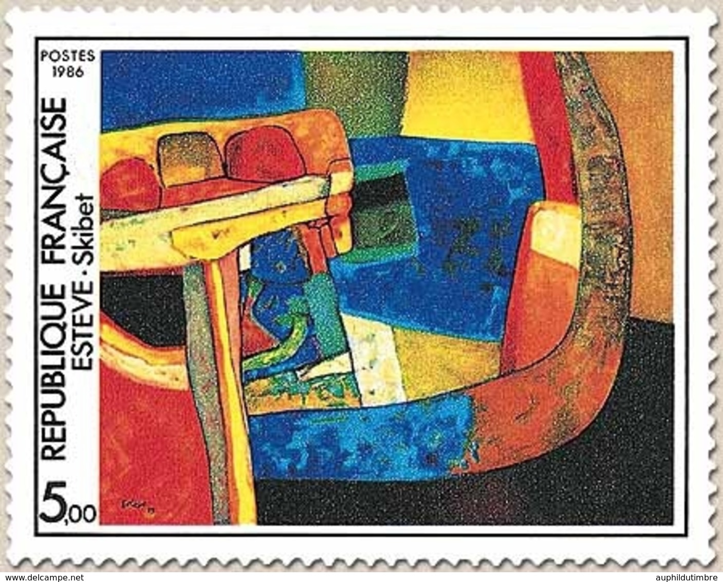 Série Artistique. Skibet, De Maurice Estève. 5f. Multicolore Y2413 - Unused Stamps