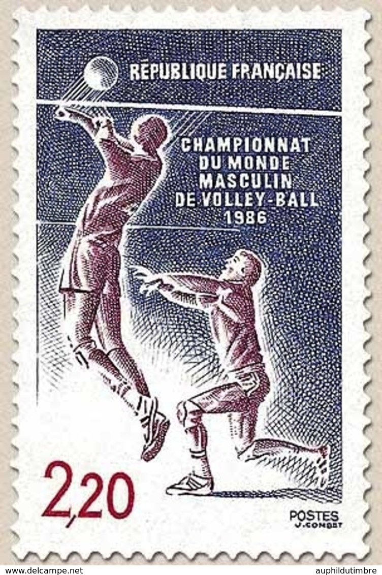 Championnat Du Monde Masculin De Volley-ball. 2f.20 Violet, Brun-lilas Et Rouge Y2420 - Unused Stamps