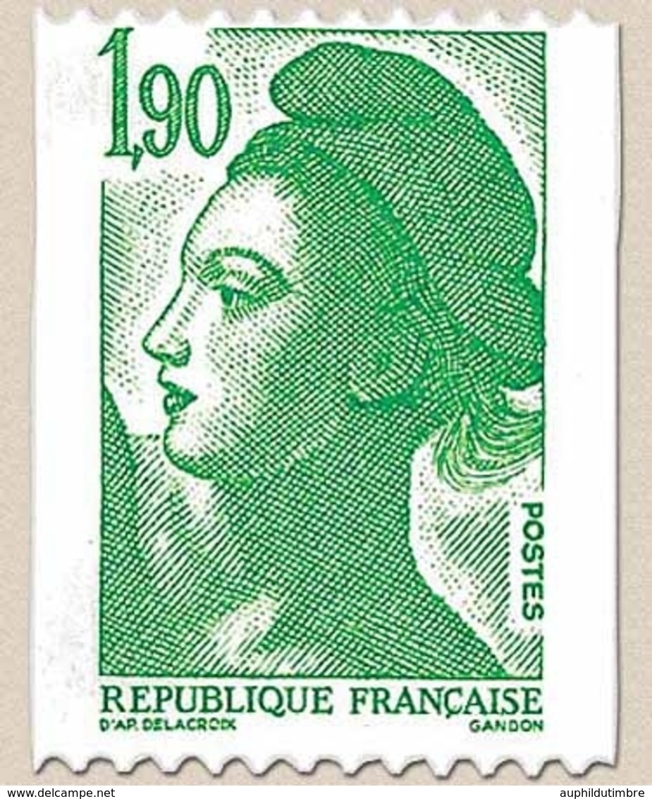 Type Liberté De Delacroix, Provenant De Roulettes.  1f.90 Vert Y2426 - Unused Stamps